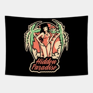 hidden paradise Tapestry