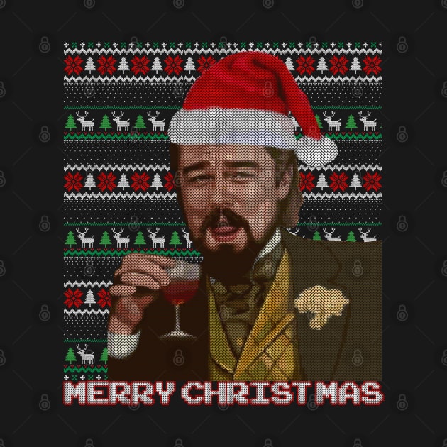 leonardo dicaprio django laughing - ugly christmas sweater by Kuchisabishii