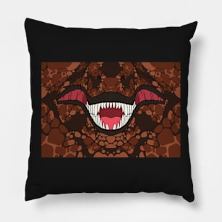 Chocolate T-Rex Face Pillow