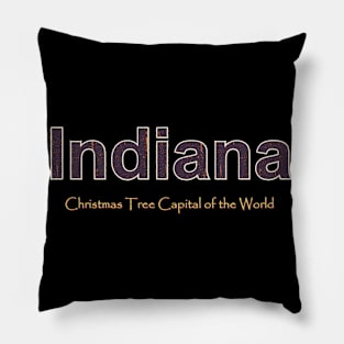 Indiana Grunge Text Pillow