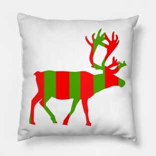 GREEN And Red Reindeer Xmas Pillow