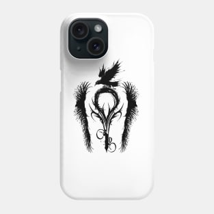 Rise / Crow (black) Phone Case