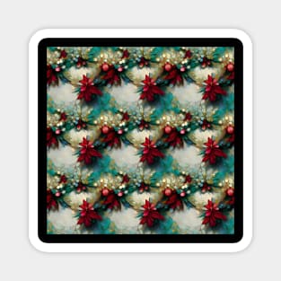 dreamy floral christmas Magnet