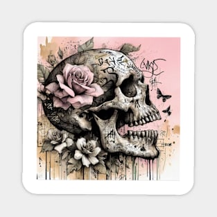 She graffiti skull Magnet