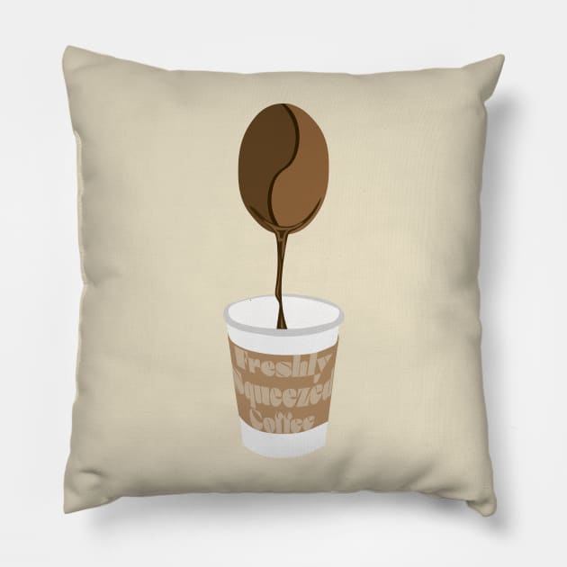 Freshly Squeezed Coffee Pillow by Cosmic-Fandom