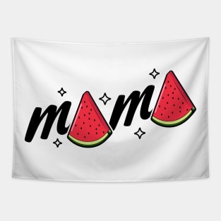 Mama Watermelon Summer Fruit Watermelon Slice Mothers Day Tapestry