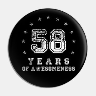 Vintage 58 years of awesomeness Pin