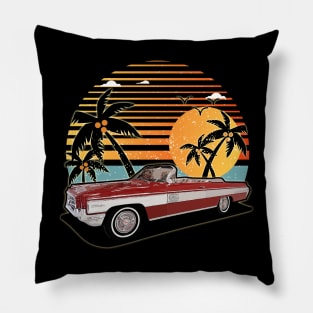 Oldsmobile Starfire Convertible 1962 car sunset Pillow