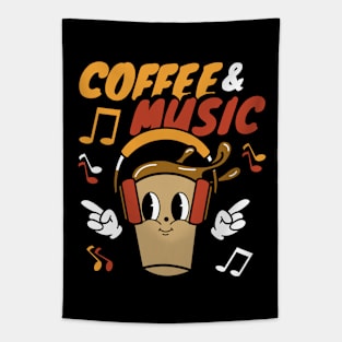 Coffee and music Tapestry