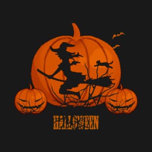 Witch and Pumkins T-Shirt