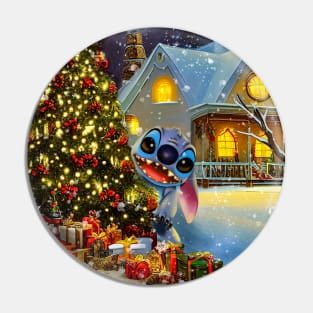 Stitch, Merry Christmas Pin