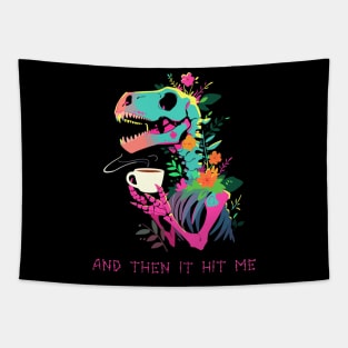 Funny Skeleton Dinosaur Costume Goth Men Women Halloween Tapestry