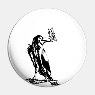 The Crow and The Butterfly Pin