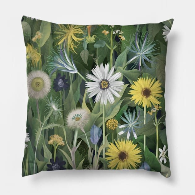Wildflowers Pillow by Medkas 