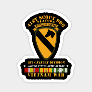 41st  Scout Dog Platoon 1st Cav - VN SVC Magnet