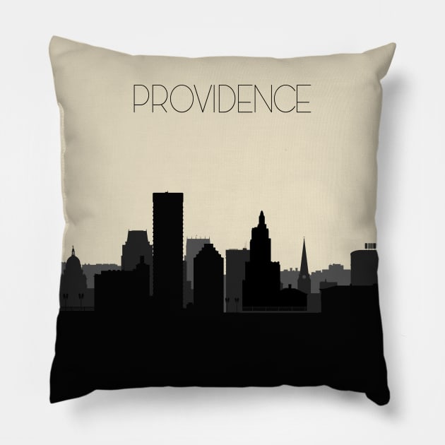 Providence Skyline Pillow by inspirowl