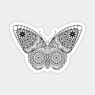 Butterfly Mandala Design Magnet