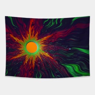 Fractal Sun Burst Tapestry