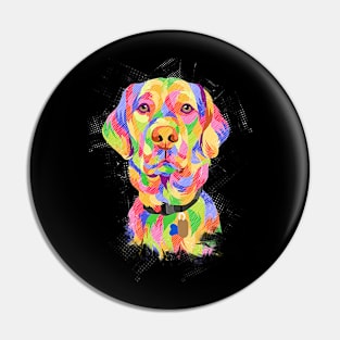 Colorful dog Pin