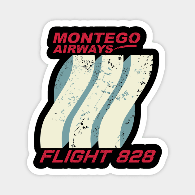 MONTEGO AIRWAYS FLIGHT 828 Magnet by KARMADESIGNER T-SHIRT SHOP