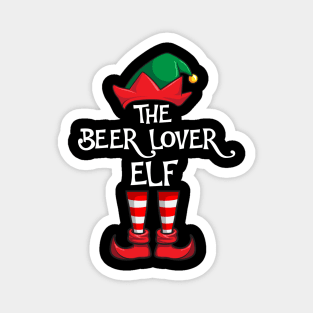 Beer Lover Elf Matching Family Christmas Magnet