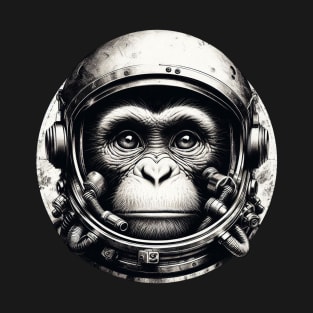 Astronaut Monkey wearing space helmet, meditate T-Shirt