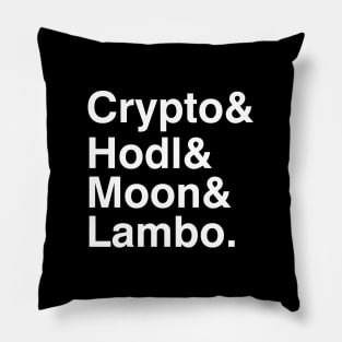 Crypto, Hodl, Moon Pillow