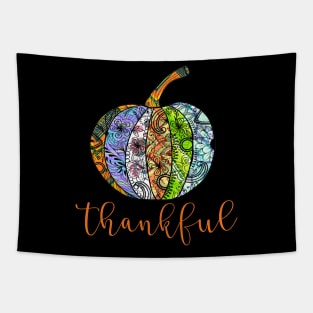 Thankful Pumpkin Fall Tshirt Tapestry