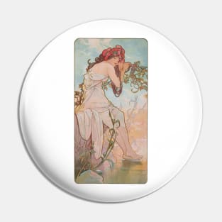 Four Seasons by Mucha, Autumn Pin