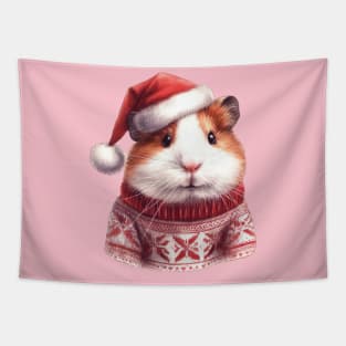 Guinea Pig Santa Christmas Piggy Design Pet lovers Xmas Tapestry