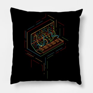 Multicolor Modular Synthesizer Pillow