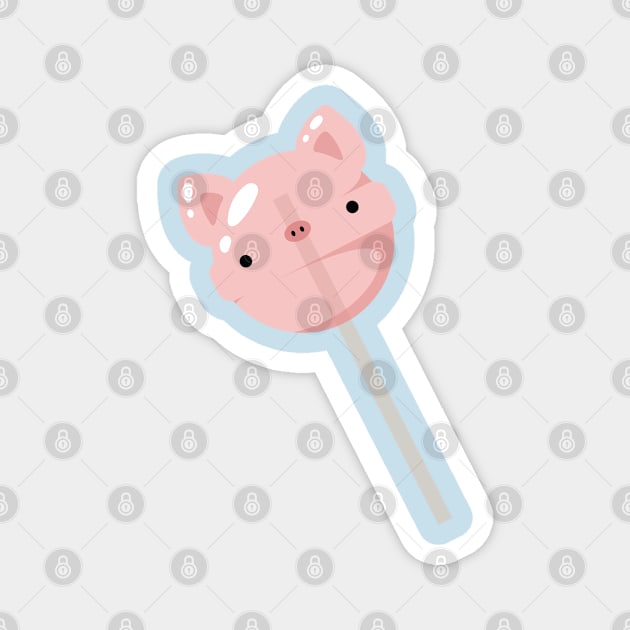 Pig lollipop Magnet by Nikamii