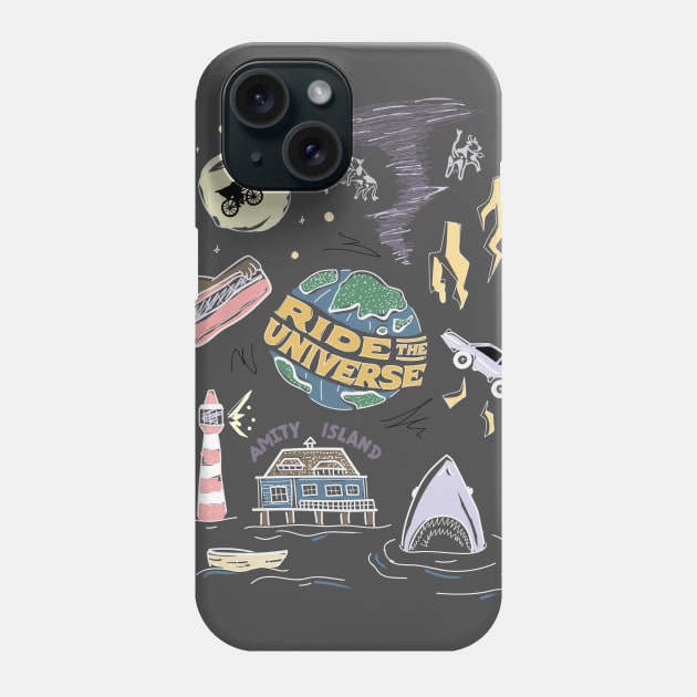 Throwback Theme Park Tee - Dark Phone Case by Britt