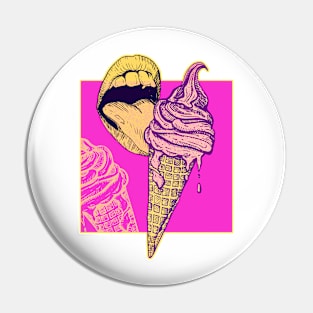 Strawberry ice cream Pin