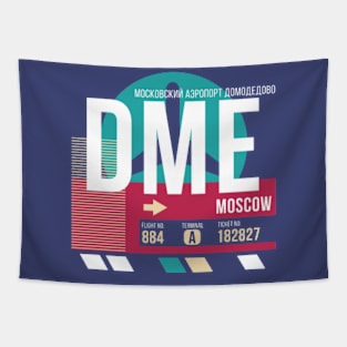 Moscow, Russia (DME) Airport Code Baggage Tag Tapestry