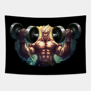 Gym Bodybuilder - Anime Shirt Tapestry