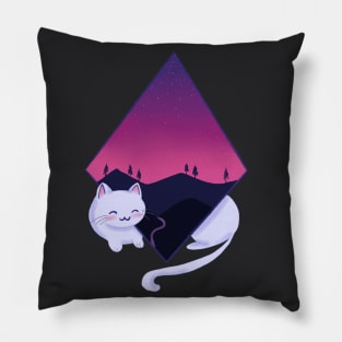 Diamond Sunset Cat Pillow