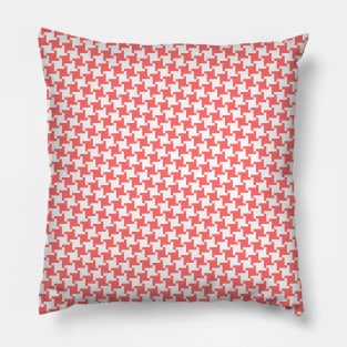 Salmon and White DROP Box Pattern Pillow