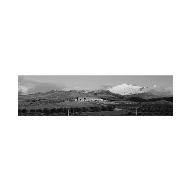 Sicilian Panorama with Abandoned Farm House by IgorPozdnyakov