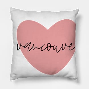 Vancouver Pink Heart Pillow