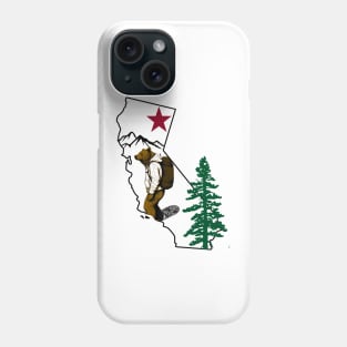 Snowboarding California Bear Phone Case