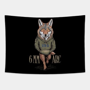 6MM ARC Coyote shooting sports coyote hunting Tapestry