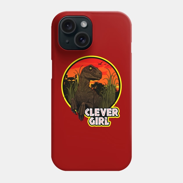 Clever Girl Raptor Phone Case by NateArtDesign