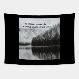 Mindfulness Gifts Quote Stress-Reducing Nature Image Scene Tapestry