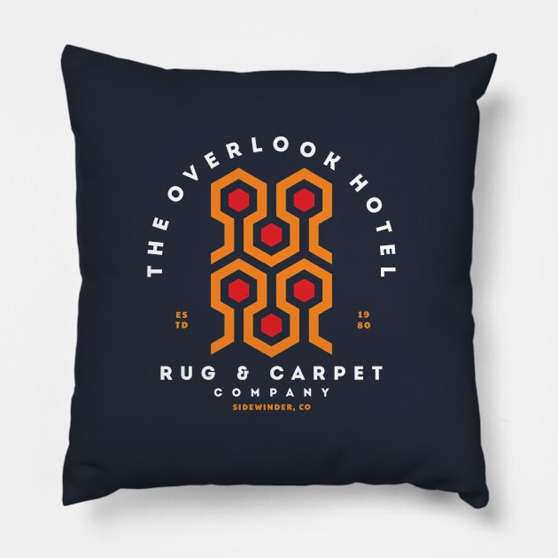 The Overlook Hotel Rug & Carpet Company - Est. 1980 Pillow by BodinStreet