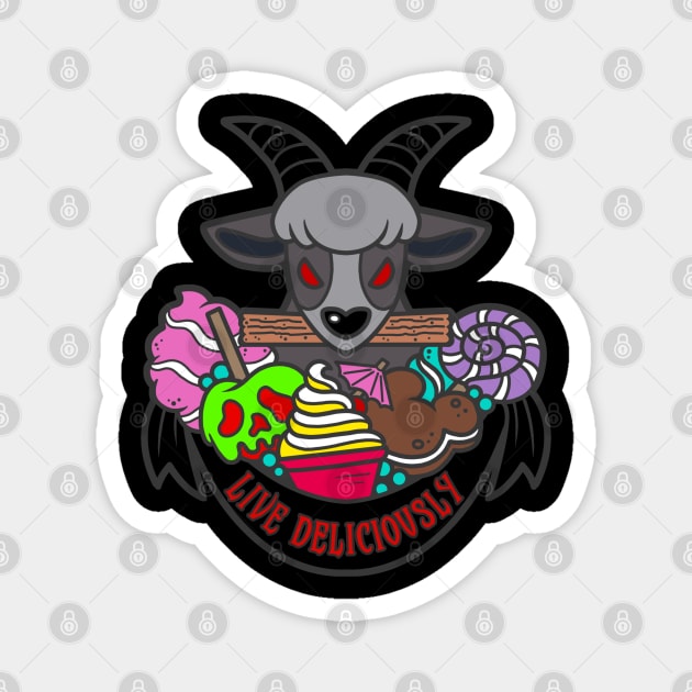 Theme Park Snacks Live Deliciously Magnet by NikkiWardArt