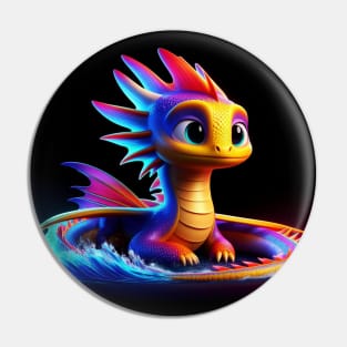 Rufie the Dragon - Swimming #43 Pin