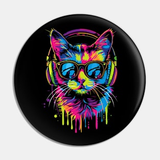 Cat DJ Spin-off Pin