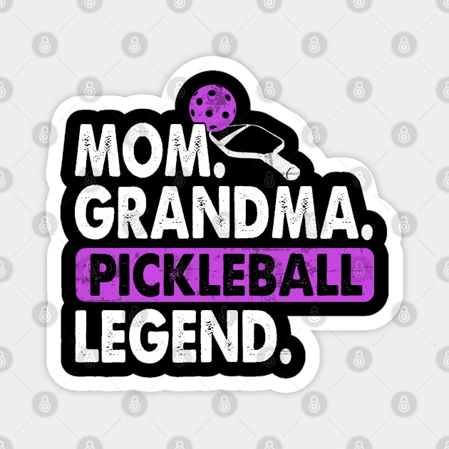 Mom Grandma Pickleball Legend Player Funny PickleBall Magnet by WildFoxFarmCo