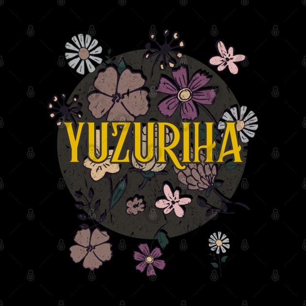 Aesthetic Proud Name Yuzuriha Flowers Anime Retro Styles by Kisos Thass